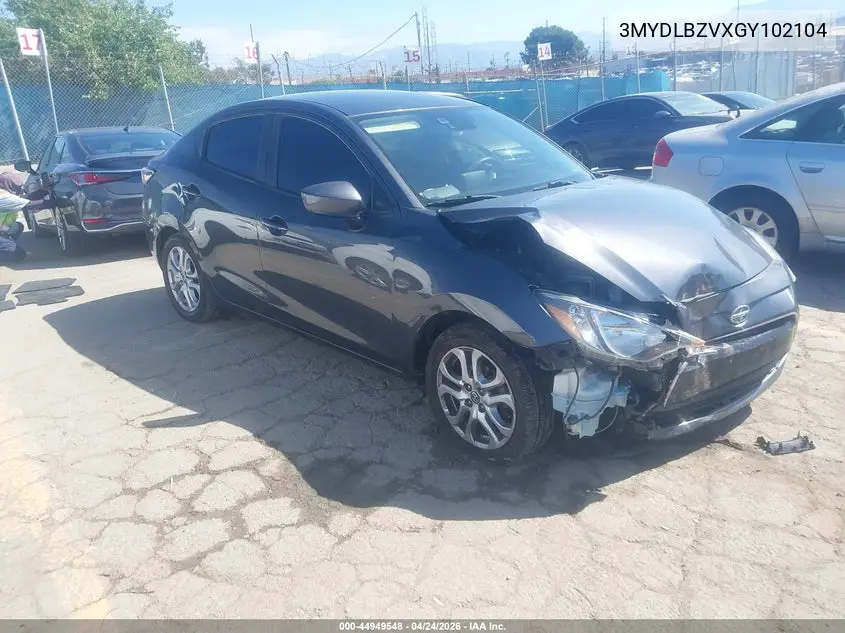 2016 Scion Ia VIN: 3MYDLBZVXGY102104 Lot: 44949548