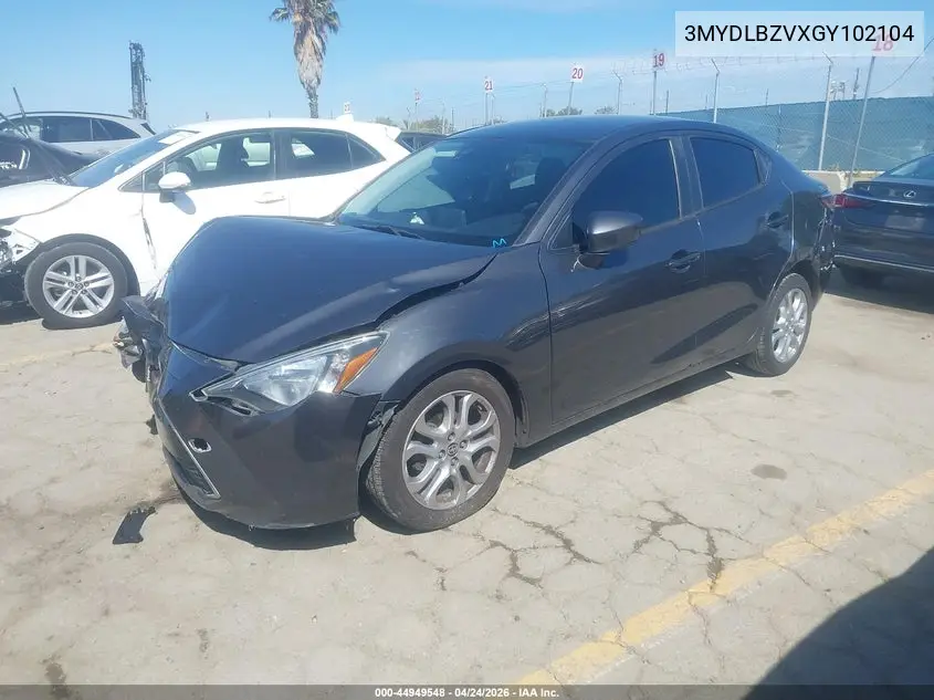 2016 Scion Ia VIN: 3MYDLBZVXGY102104 Lot: 44949548