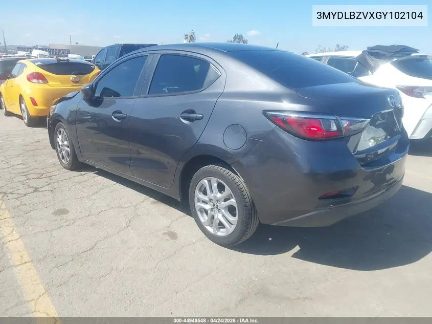 2016 Scion Ia VIN: 3MYDLBZVXGY102104 Lot: 44949548