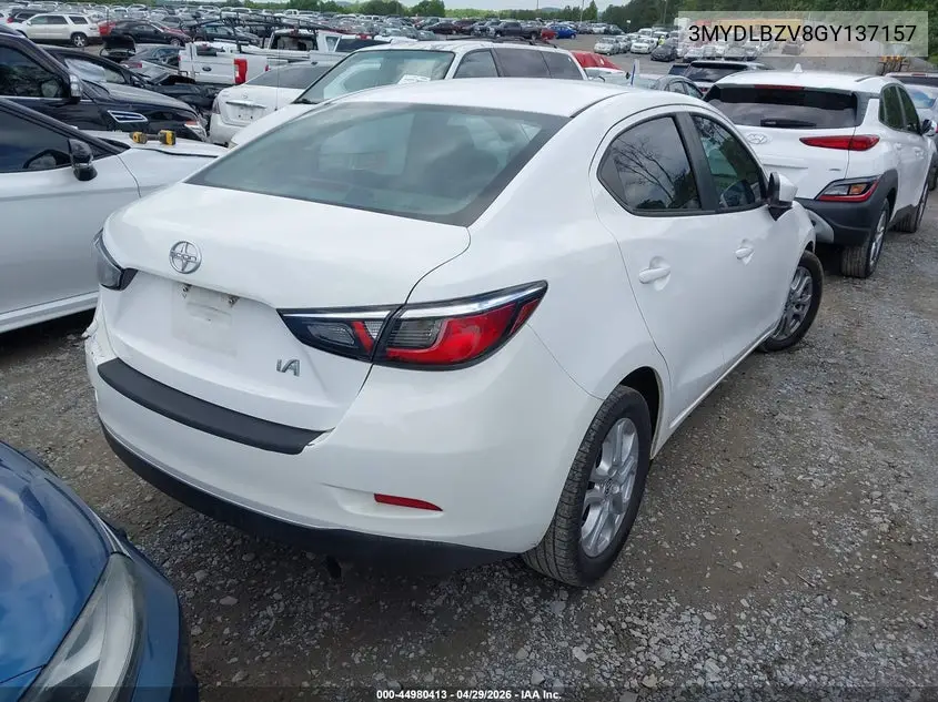 2016 Scion Ia VIN: 3MYDLBZV8GY137157 Lot: 44980413