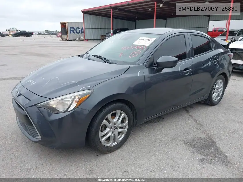 2016 Scion Ia VIN: 3MYDLBZV0GY125830 Lot: 45028983