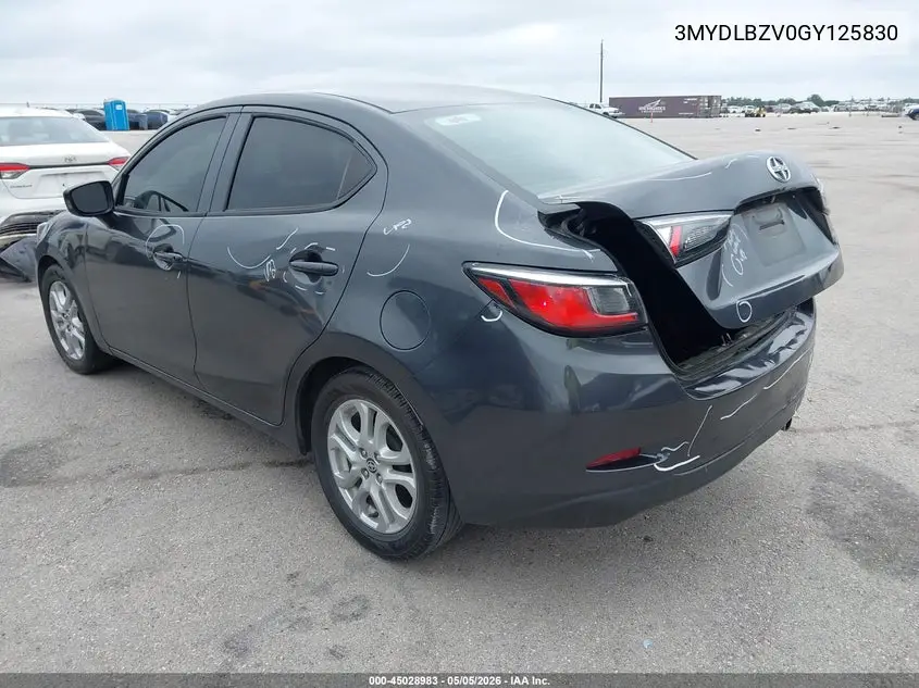 2016 Scion Ia VIN: 3MYDLBZV0GY125830 Lot: 45028983