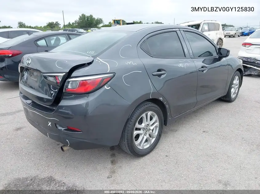 2016 Scion Ia VIN: 3MYDLBZV0GY125830 Lot: 45028983
