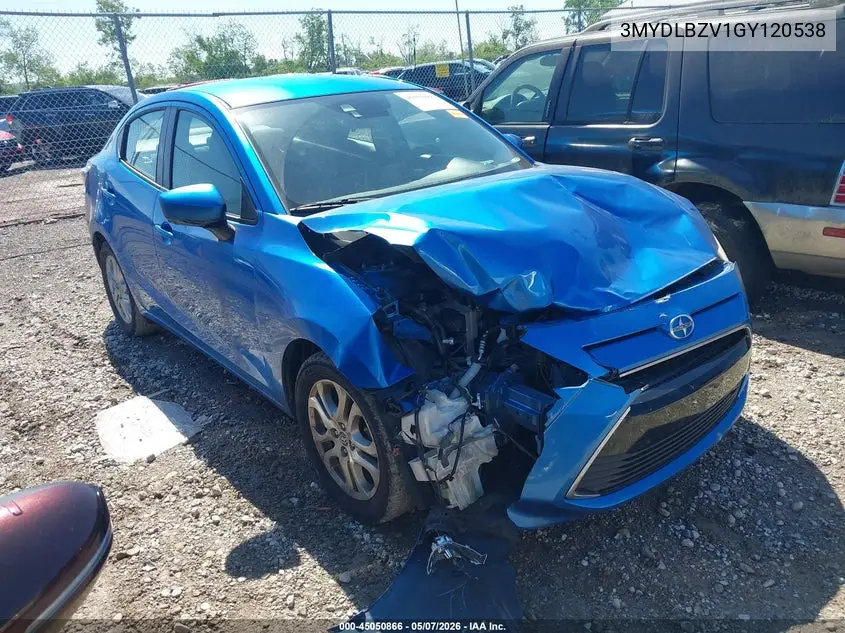 2016 Scion Ia VIN: 3MYDLBZV1GY120538 Lot: 45050866