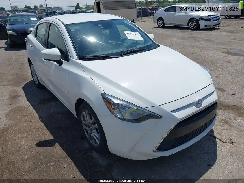 2016 Scion Ia VIN: 3MYDLBZV1GY119826 Lot: 45143679