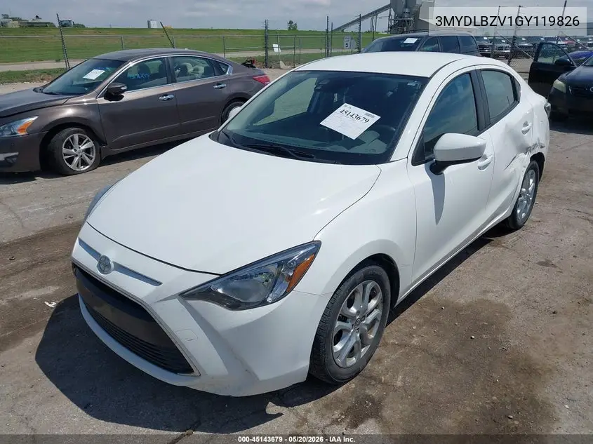 2016 Scion Ia VIN: 3MYDLBZV1GY119826 Lot: 45143679