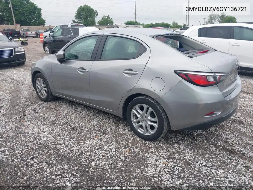 2016 Scion Ia VIN: 3MYDLBZV6GY136721 Lot: 45169485