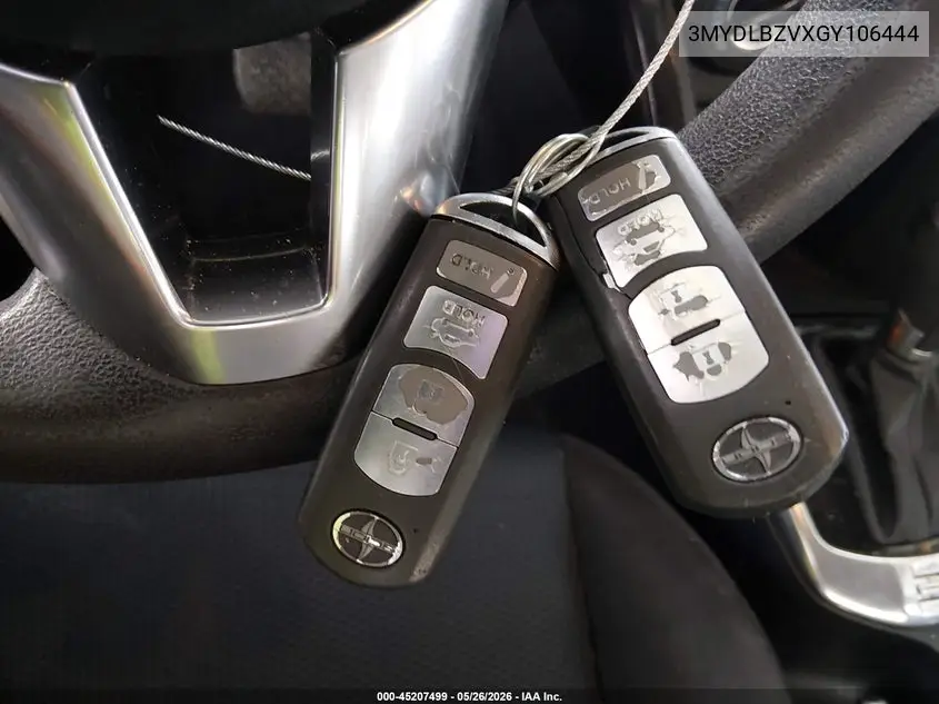 2016 Scion Ia VIN: 3MYDLBZVXGY106444 Lot: 45207499