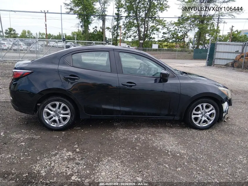 2016 Scion Ia VIN: 3MYDLBZVXGY106444 Lot: 45207499