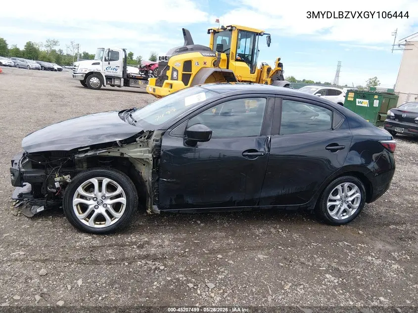 2016 Scion Ia VIN: 3MYDLBZVXGY106444 Lot: 45207499