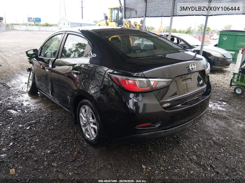 2016 Scion Ia VIN: 3MYDLBZVXGY106444 Lot: 45207499