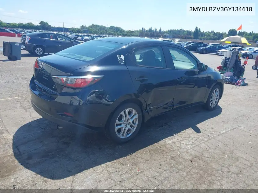 2016 Scion Ia VIN: 3MYDLBZV3GY134618 Lot: 45226934