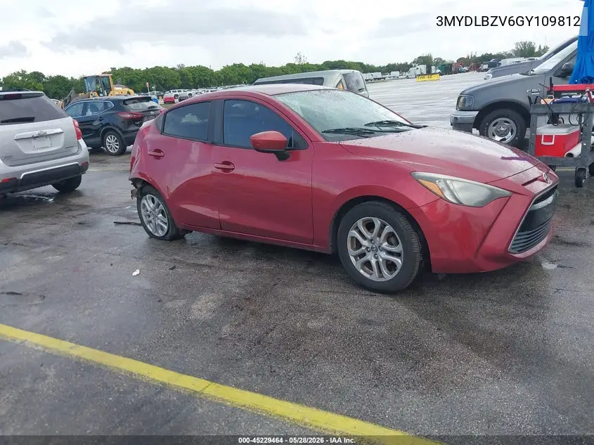 2016 Scion Ia VIN: 3MYDLBZV6GY109812 Lot: 45229464