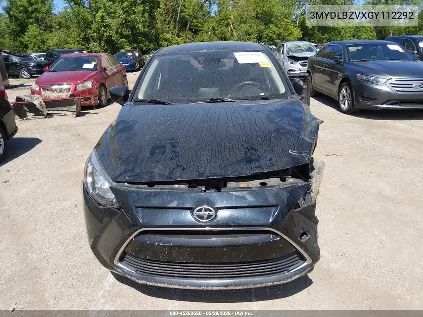 2016 Scion Ia VIN: 3MYDLBZVXGY112292 Lot: 45253550