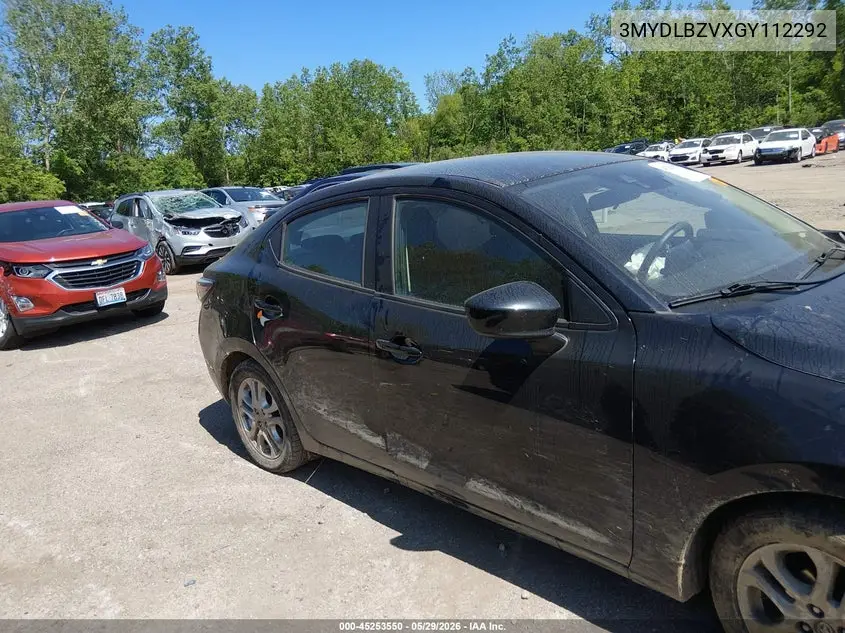 2016 Scion Ia VIN: 3MYDLBZVXGY112292 Lot: 45253550