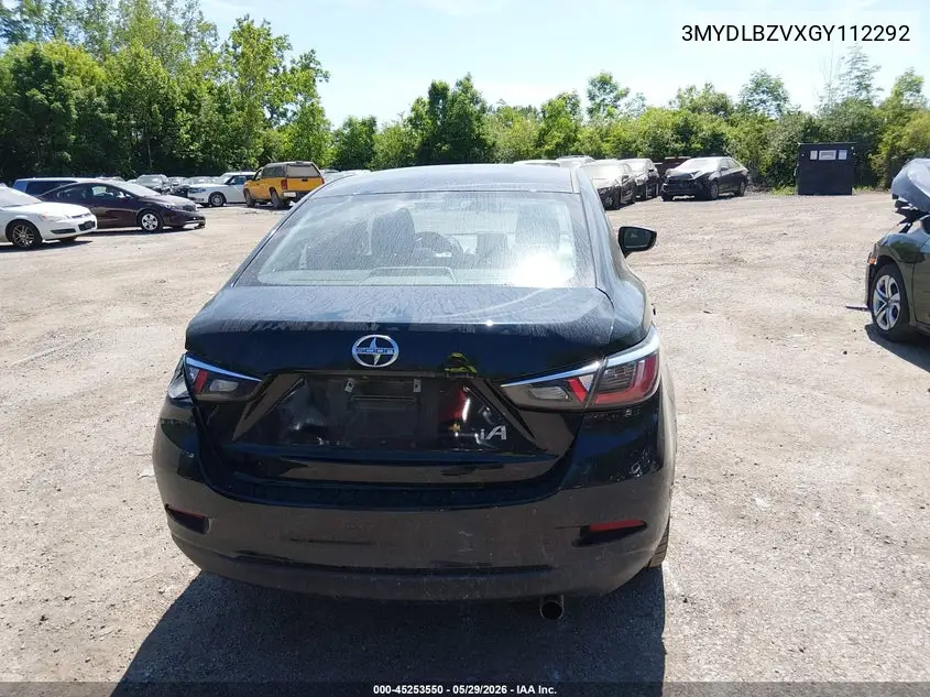 2016 Scion Ia VIN: 3MYDLBZVXGY112292 Lot: 45253550