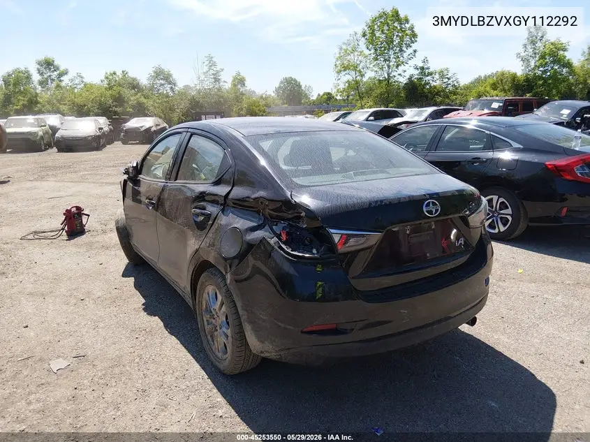 2016 Scion Ia VIN: 3MYDLBZVXGY112292 Lot: 45253550