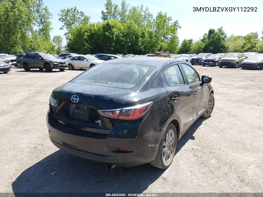 2016 Scion Ia VIN: 3MYDLBZVXGY112292 Lot: 45253550