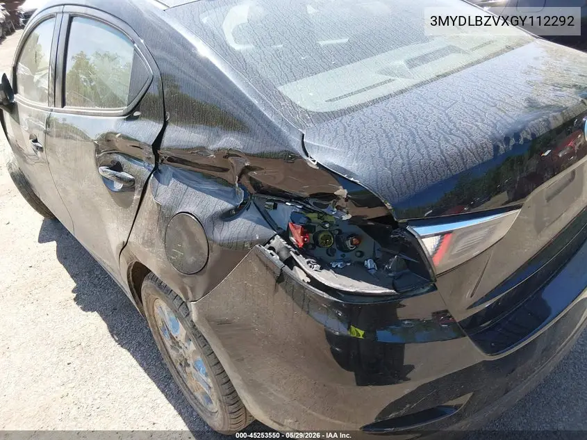 2016 Scion Ia VIN: 3MYDLBZVXGY112292 Lot: 45253550