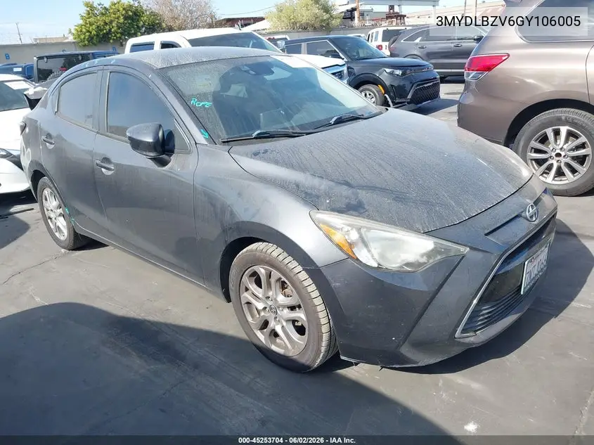 2016 Scion Ia VIN: 3MYDLBZV6GY106005 Lot: 45253704