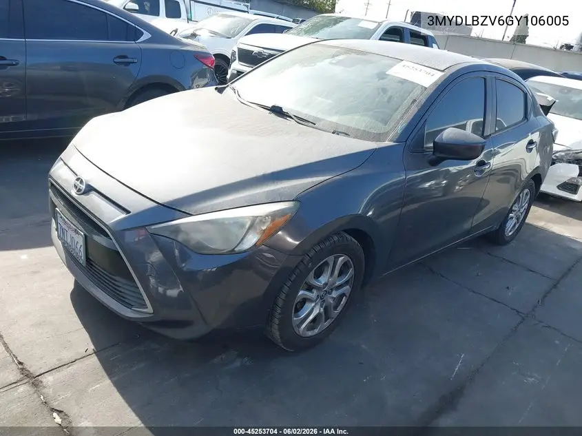 2016 Scion Ia VIN: 3MYDLBZV6GY106005 Lot: 45253704