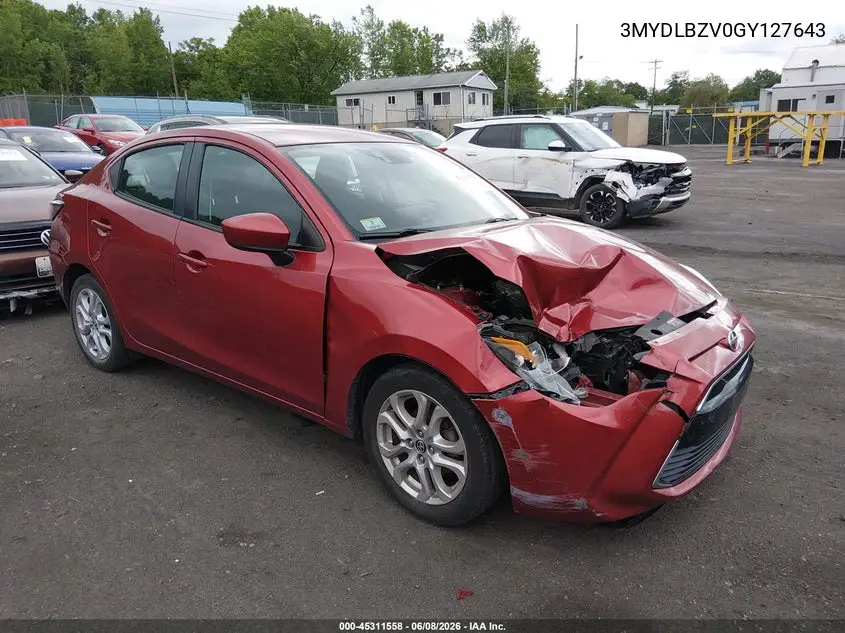 2016 Scion Ia VIN: 3MYDLBZV0GY127643 Lot: 45311558