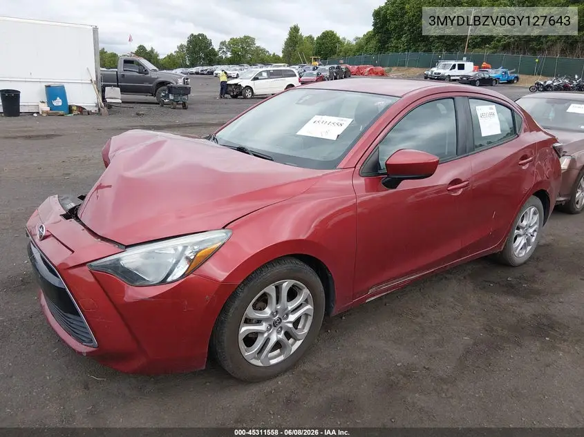 2016 Scion Ia VIN: 3MYDLBZV0GY127643 Lot: 45311558