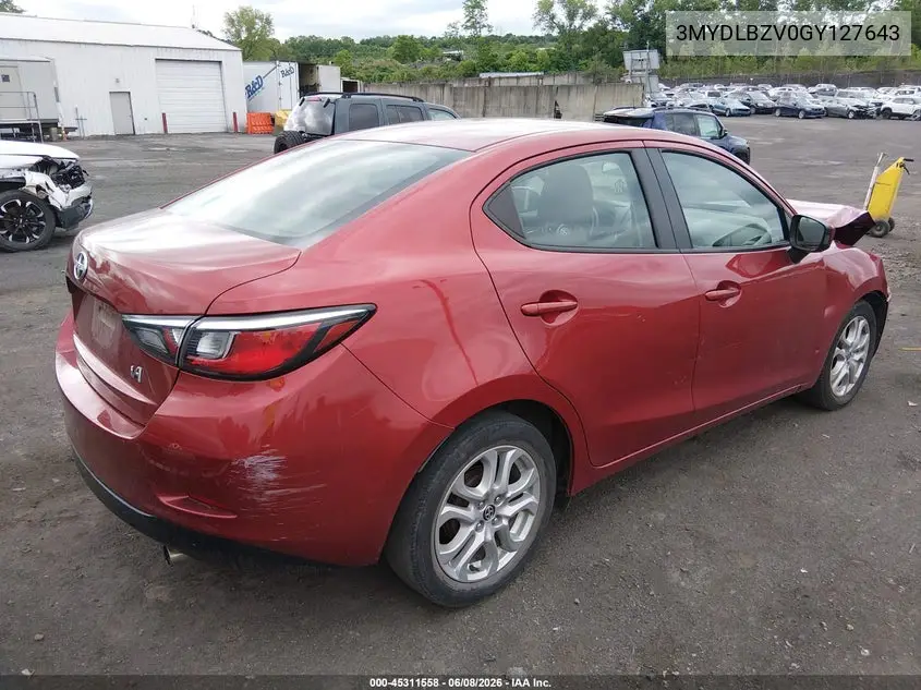 2016 Scion Ia VIN: 3MYDLBZV0GY127643 Lot: 45311558