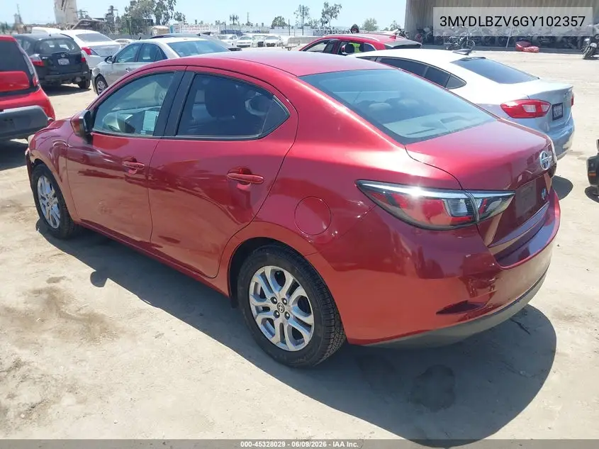 2016 Scion Ia VIN: 3MYDLBZV6GY102357 Lot: 45328029