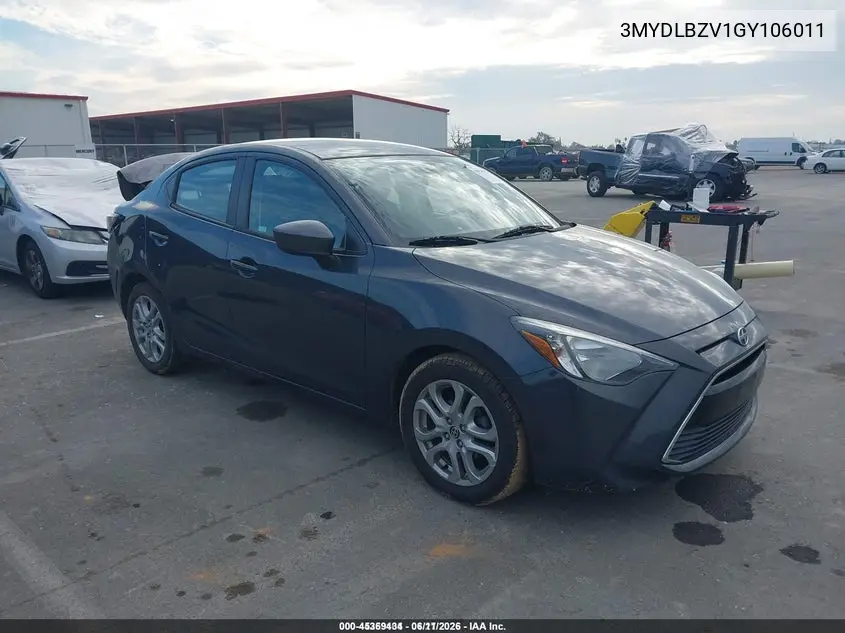 2016 Scion Ia VIN: 3MYDLBZV1GY106011 Lot: 45369434