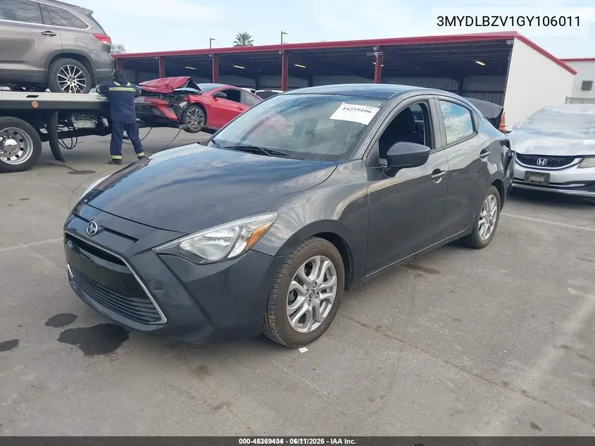 2016 Scion Ia VIN: 3MYDLBZV1GY106011 Lot: 45369434