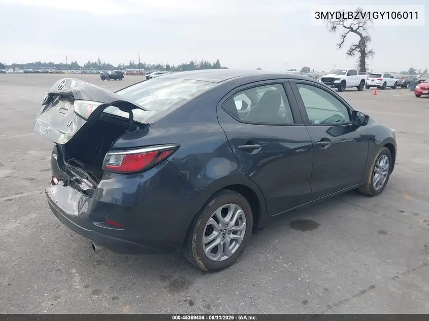 2016 Scion Ia VIN: 3MYDLBZV1GY106011 Lot: 45369434