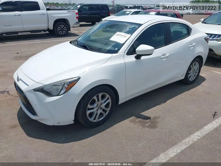 2016 Scion Ia VIN: 3MYDLBZV7GY131222 Lot: 45375741