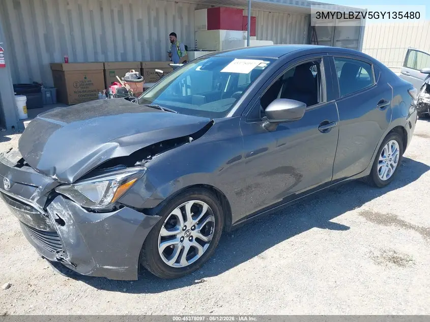 2016 Scion Ia VIN: 3MYDLBZV5GY135480 Lot: 45378097
