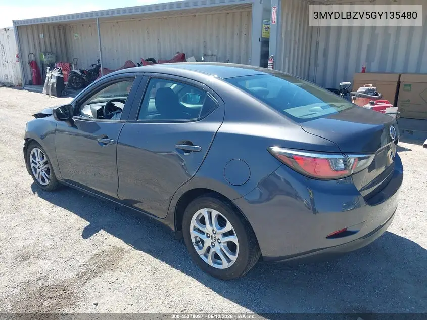2016 Scion Ia VIN: 3MYDLBZV5GY135480 Lot: 45378097