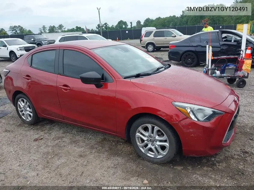 2016 Scion Ia VIN: 3MYDLBZV1GY120491 Lot: 45380811