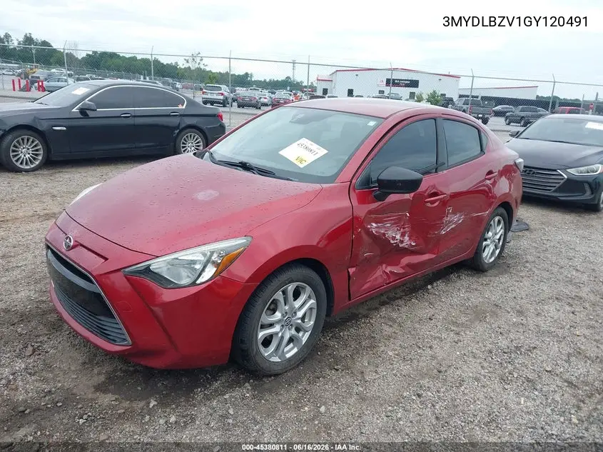 2016 Scion Ia VIN: 3MYDLBZV1GY120491 Lot: 45380811