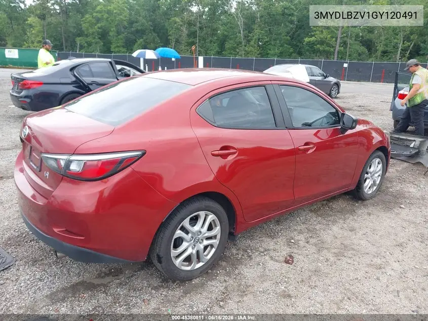 2016 Scion Ia VIN: 3MYDLBZV1GY120491 Lot: 45380811