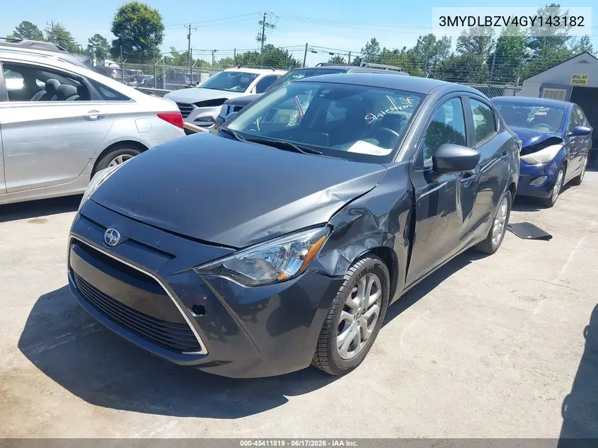 2016 Scion Ia VIN: 3MYDLBZV4GY143182 Lot: 45411819