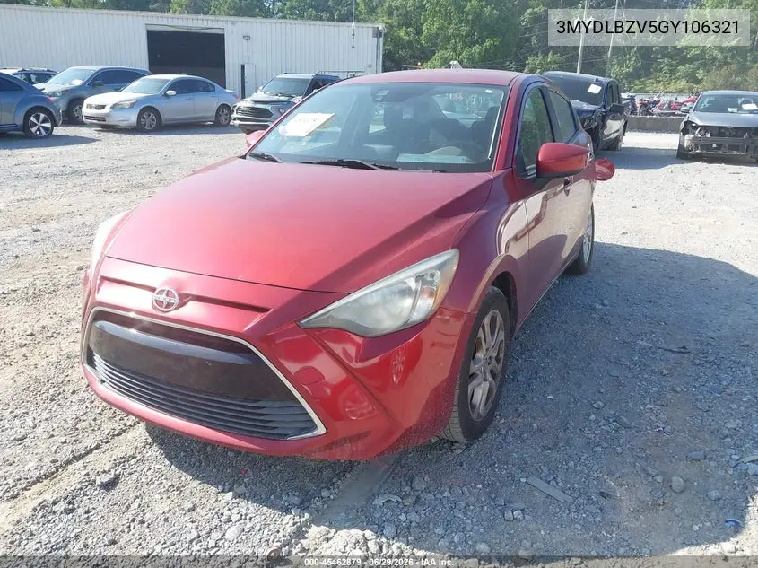 2016 Scion Ia VIN: 3MYDLBZV5GY106321 Lot: 45462879