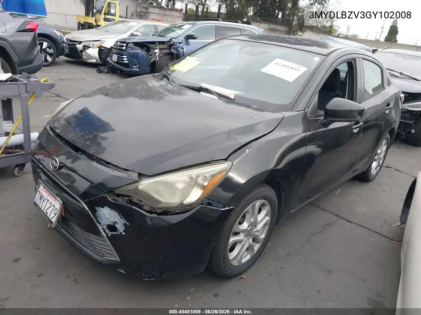 2016 Scion Ia VIN: 3MYDLBZV3GY102008 Lot: 45481899