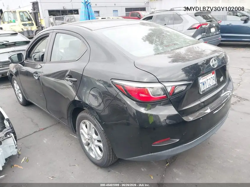 2016 Scion Ia VIN: 3MYDLBZV3GY102008 Lot: 45481899