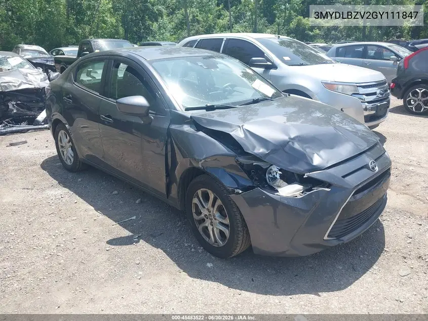 2016 Scion Ia VIN: 3MYDLBZV2GY111847 Lot: 45483522