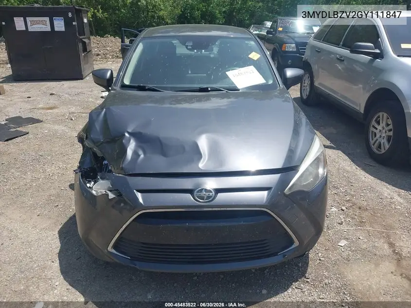 2016 Scion Ia VIN: 3MYDLBZV2GY111847 Lot: 45483522