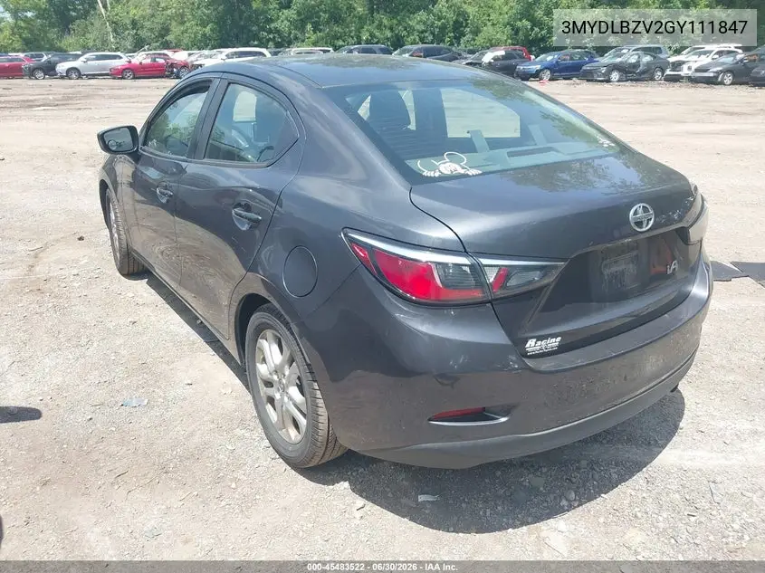 2016 Scion Ia VIN: 3MYDLBZV2GY111847 Lot: 45483522
