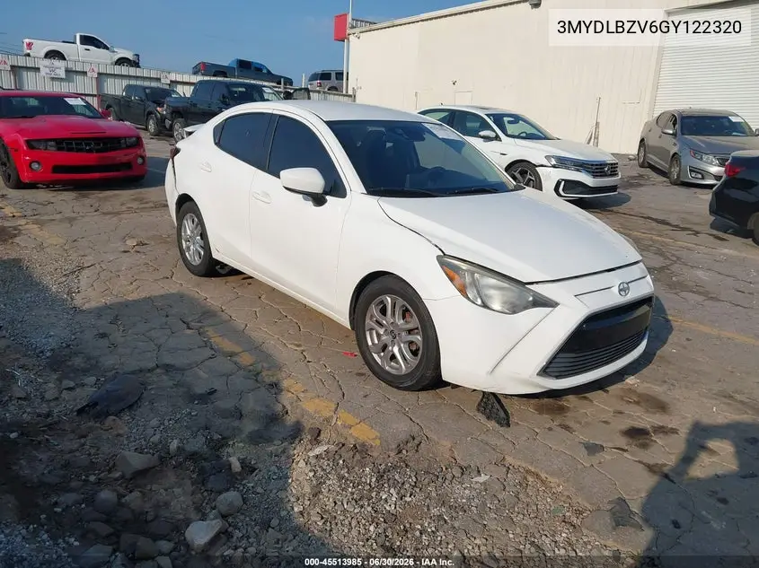 2016 Scion Ia VIN: 3MYDLBZV6GY122320 Lot: 45513985