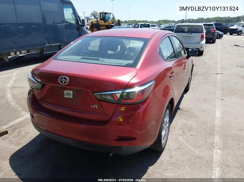 2016 Scion Ia VIN: 3MYDLBZV1GY131524 Lot: 45528231