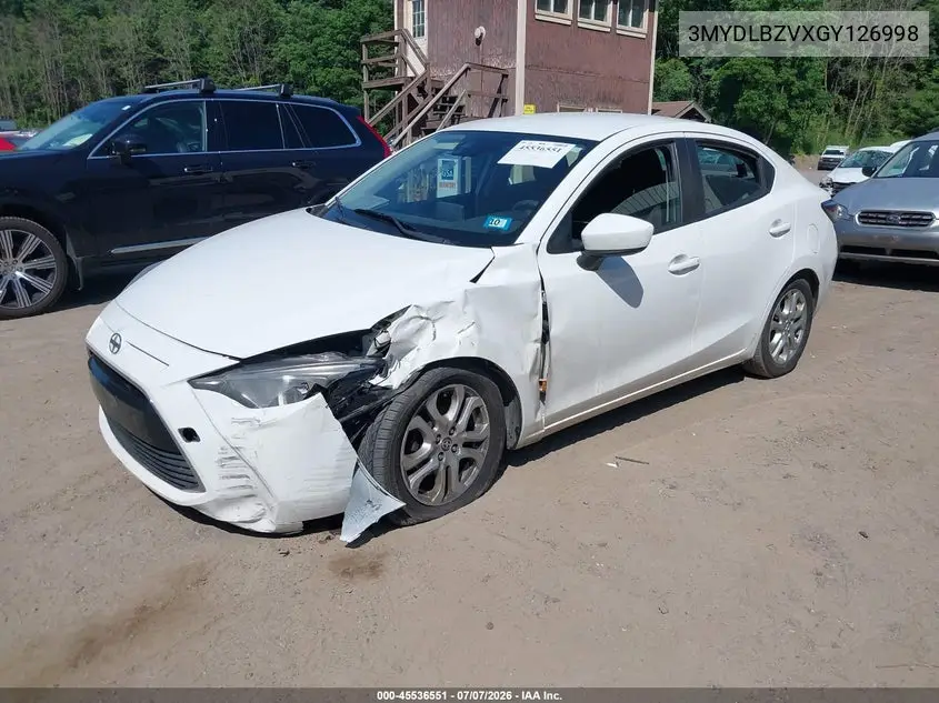 2016 Scion Ia VIN: 3MYDLBZVXGY126998 Lot: 45536551