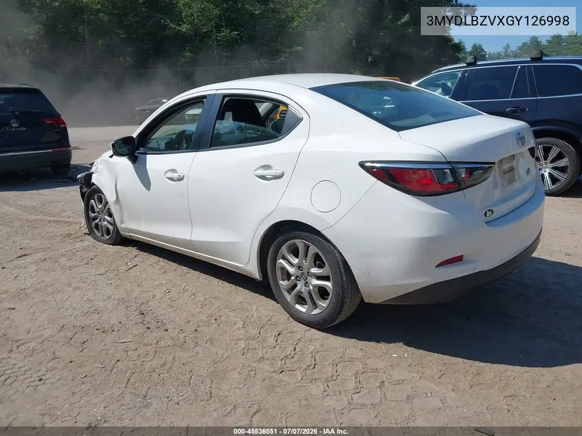 2016 Scion Ia VIN: 3MYDLBZVXGY126998 Lot: 45536551