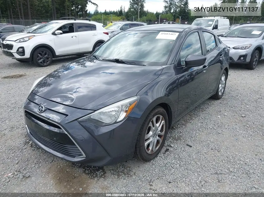 2016 Scion Ia VIN: 3MYDLBZV1GY117137 Lot: 45603463